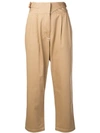 LOEWE LOEWE HIGH WAISTED TROUSERS - BROWN