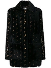 CHLOÉ CHLOÉ EMBROILED LOOSE COAT - 黑色