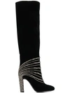 ALBERTA FERRETTI THIGH HIGH EMBELLISHED BOOTS