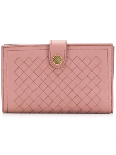 Bottega Veneta French Bi-fold Wallet - 粉色 In Pink
