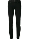 7 For All Mankind Slim Illusion High-rise Skinny Jeans In Black