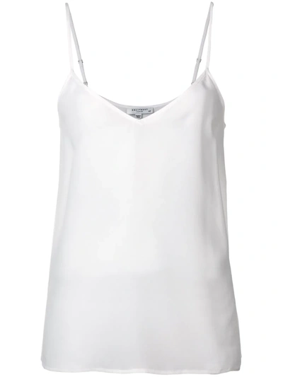 Equipment Layla Striped Crepe De Chine Camisole In Bright White