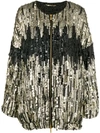 Alberta Ferretti Embellished Coat - Black In Black