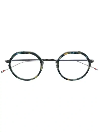 Thom Browne Eyewear Round Frame Glasses - 蓝色 In Blue