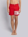Thom Browne 4-bar Swim Tech Board Short In Red