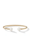 David Yurman 18kt Yellow Gold Solari Pearl And Diamond Cuff In 88bpe