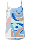 EMILIO PUCCI BLUE ACAPULCO PRINT TOP