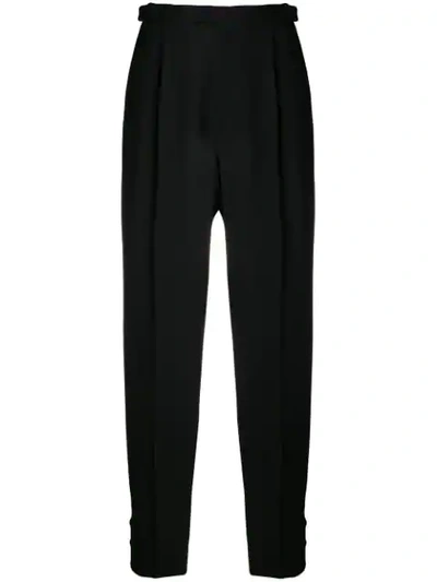 Givenchy Tailored Button Detailed Trousers In Black