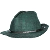 EMPORIO ARMANI MEN'S STRAW HAT FEDORA TRILBY PANAMA,6275289P58014285