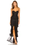Majorelle Zelda Fitz Gown In Black