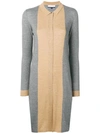 CASHMERE IN LOVE NATYA TWO-TONE SWEATER DRESS