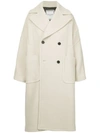 WOOYOUNGMI WOOYOUNGMI CLASSIC OVERSIZED LAPELLED COAT - WHITE