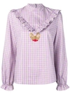 VIVETTA VIVETTA CHECK BLOUSE - PURPLE