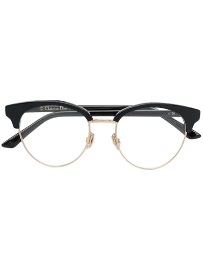 Dior Eyewear Montaigne Glasses - 黑色 In Black