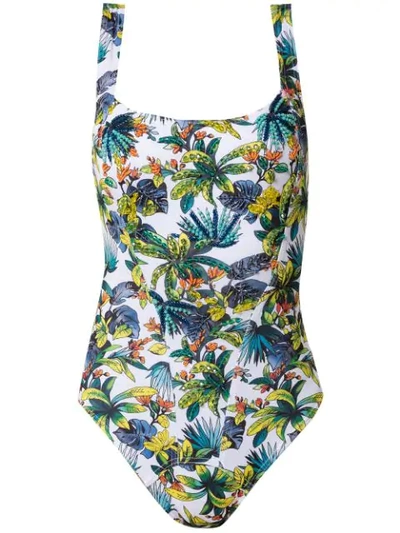 Amir Slama Printed Swimsuit - 白色 In White