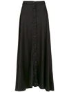 Amir Slama Silk Long Skirt In Black