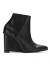 STUDIO CHOFAKIAN LEATHER WEDGE BOOTS