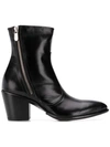 ROCCO P ROCCO P. ZIPPED ANKLE BOOTS - BLACK