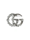 GUCCI KRISTALL-BROSCHE MIT MONOGRAMM