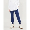 Stella Mccartney Julia High-rise Tapered Crepe Trousers In Blue Note