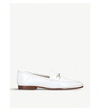 Sam Edelman Loraine Embellished Leather Collapsible-heel Loafers In White