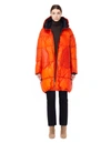 ISAAC SELLAM TRANSPARENT LEATHER ORANGE PUFFER JACKET,Embroilleuse-apparition