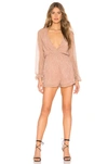 ABOUT US ABOUT US TIA PLEATED ROMPER IN METALLIC COPPER.,ABOR-WR8