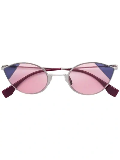 Fendi Eyewear Round Frame Sunglasses - 粉色 In Pink