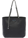 PRADA STUDDED LOGO TOTE