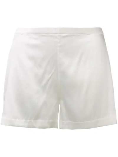 La Perla Reward Silk Night Shorts In White
