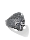David Yurman Waves Diamond Skull Ring In Ssabd