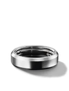 David Yurman Men's Beveled Band Ring In Black Titanium In Tt