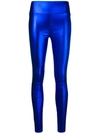 SPRWMN SPRWMN METALLIC LEATHER PANTS - 蓝色