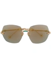 ELIE SAAB ELIE SAAB OVERSIZED SUNGLASSES - 金色