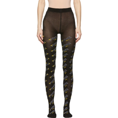 Fendi X Fila Mania Logo Tights In F0qa1 Black