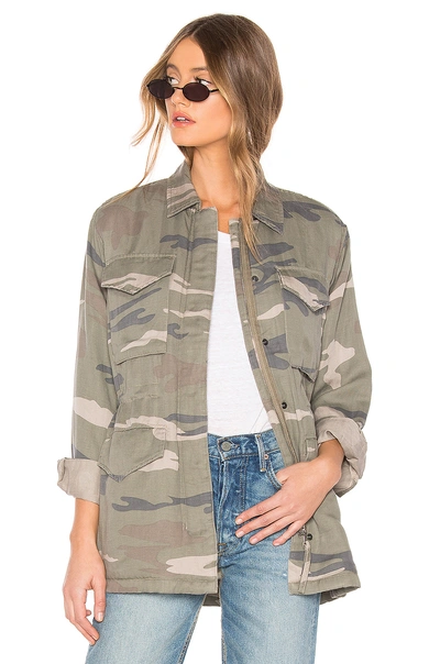 Rails Whitaker Camo-print Zip-front Utility Jacket In Sage Camo
