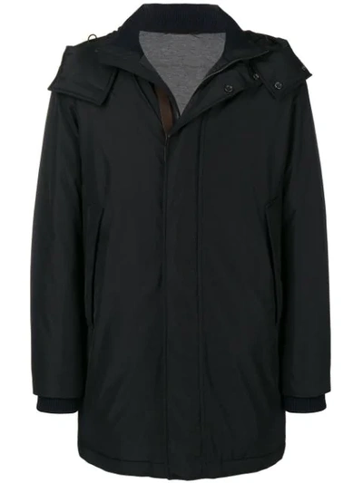 Z Zegna Padded Winter Parka - 黑色 In Black