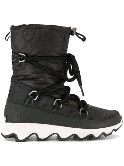 Sorel Kinetic Waterproof Fabric Boots In Black