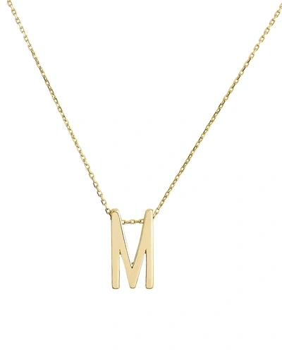 Nickho Rey M Alphabet Necklace In Gold