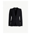 Alexander Mcqueen Upside-down Lapel Jacket In Black