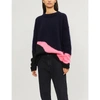 ZADIG & VOLTAIRE CONTRAST-PANEL WOOL AND MOHAIR-BLEND JUMPER
