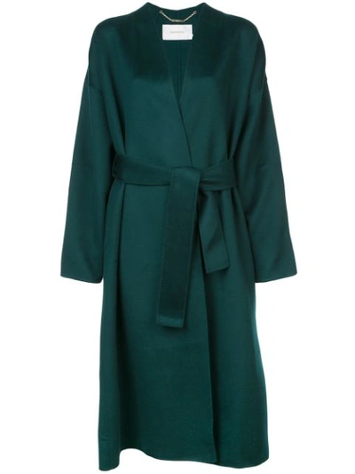 Zimmermann Double-breasted Belted Coat - 绿色 In Green
