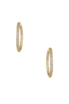 JOOLZ BY MARTHA CALVO JOOLZ BY MARTHA CALVO TUBULAR PAVE HOOPS IN GOLD,JOOL-WL276