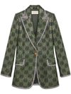 GUCCI GUCCI GG ART DECO FLORAL JACKET - GREEN