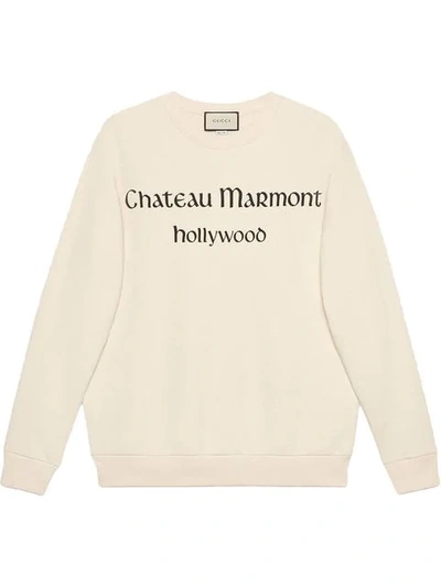 Gucci Chateau Marmont印花超大款套头衫 - 白色 In White