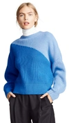 ANNA OCTOBER Wool Colorblock Sweater