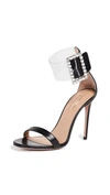 AQUAZZURA CASABLANCA STRASS 105MM SANDALS