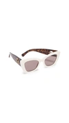 FENDI Narrow Cat Eye Logo Sunglasses