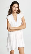 Poupette St Barth Sasha Lace-trim Mini Dress In White