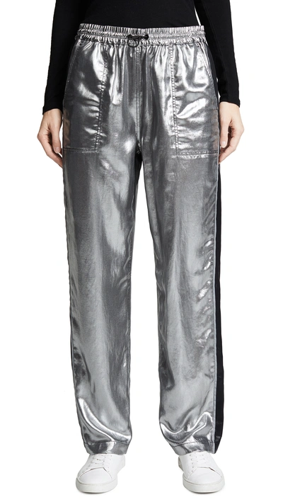 Rag & Bone Sloane Pants In Silver/ Black